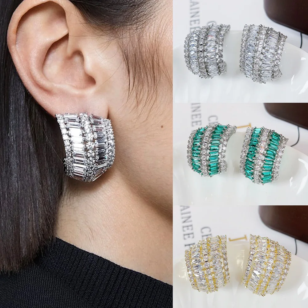 

Missvikki Charm Summer Earrings For Women Cubic Zircon Wedding Bridal Jewelry Gift Nigerian Women Earrings Gift High Quality