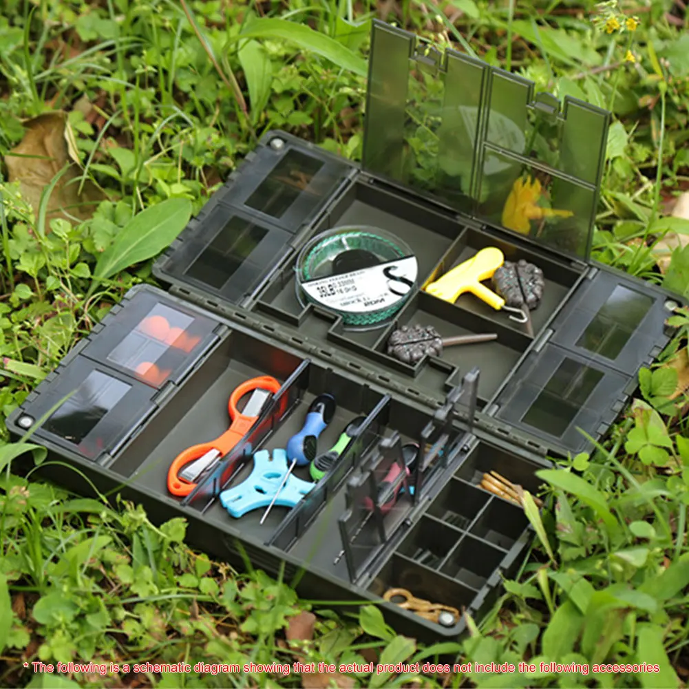 الكارب الصيد المنظم صندوق المغناطيسي الكارب الصيد تلاعب حقيبة للتخزين المحمولة ملعقة هوك صندوق الطعم معدات صيد الأسماك الملحقات #3