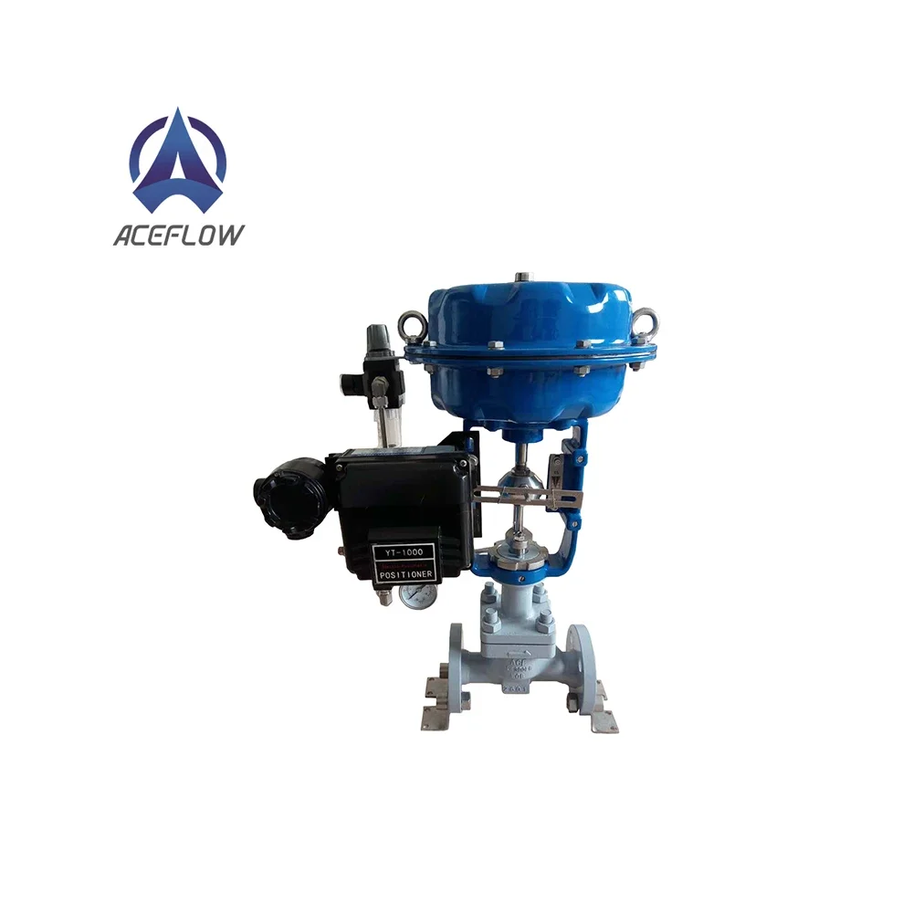 High temperature steam gas liquid graphite packing 304 STL socket weld customized pneumatic control globe valve