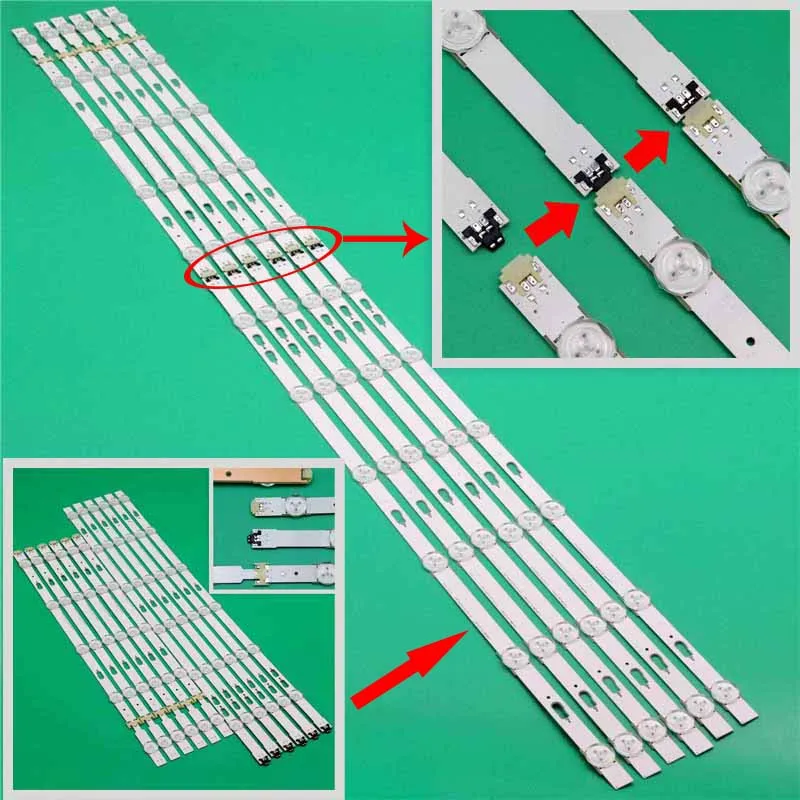 LED Backlight Strips For Samsung UN55J6520 UE55J6370 UE55J6350 UN55J6550AF Bars V5DF-550DCA/B-R2 LM41-00117K/J BN96-34787A Tapes