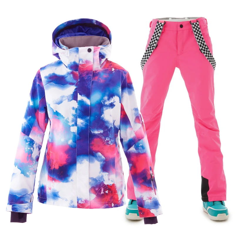 Nieuwe 2022 Dames Ski-Jas Sneeuwbroek Winter Warm Winddicht Buitensport Warm Ski-Outfit Voor Dames Snowboardkleding