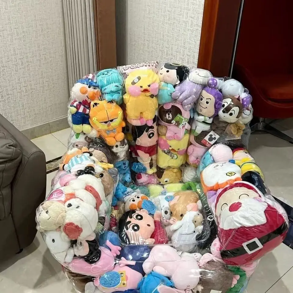 ぬいぐるみ収納ビーズバッグチェアカバー-透明なぬいぐるみ収納ビーズバッグチェアカバー-リラックスできるカウチソファベッド用