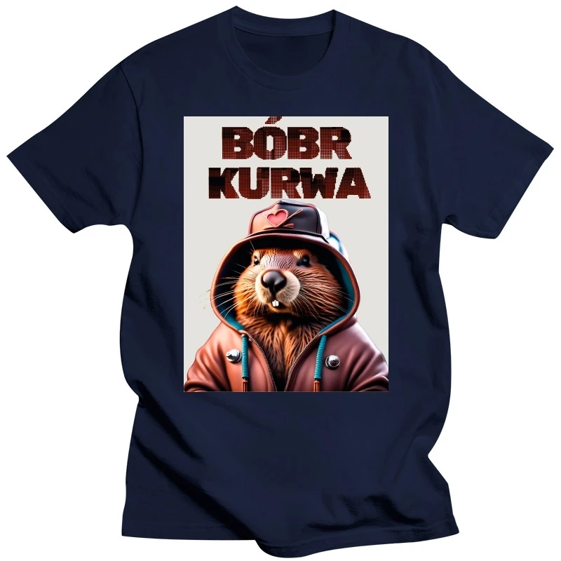 Bobr Kurwa Meme Beaver T Shirts Accessories Men Women's Pure Cotton Crazy Cool Beavers Bober Animal Tees Short Sleeve Clothes