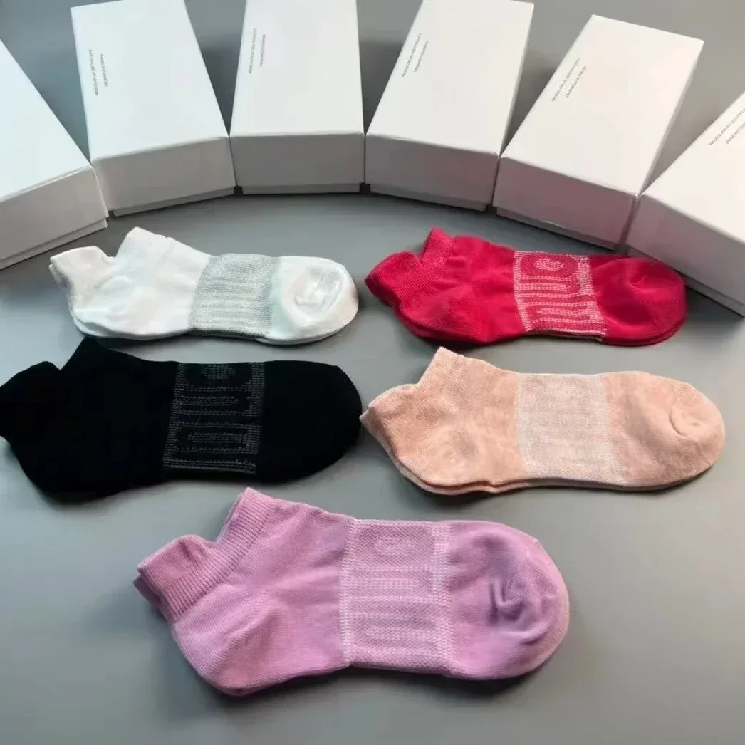 

Lemon 5 Pair Women Summer Thin Socks Absorbent Sweat Breathable Anti-odor Boat Socks Summer Shallow Mouth Short Socks Boxed
