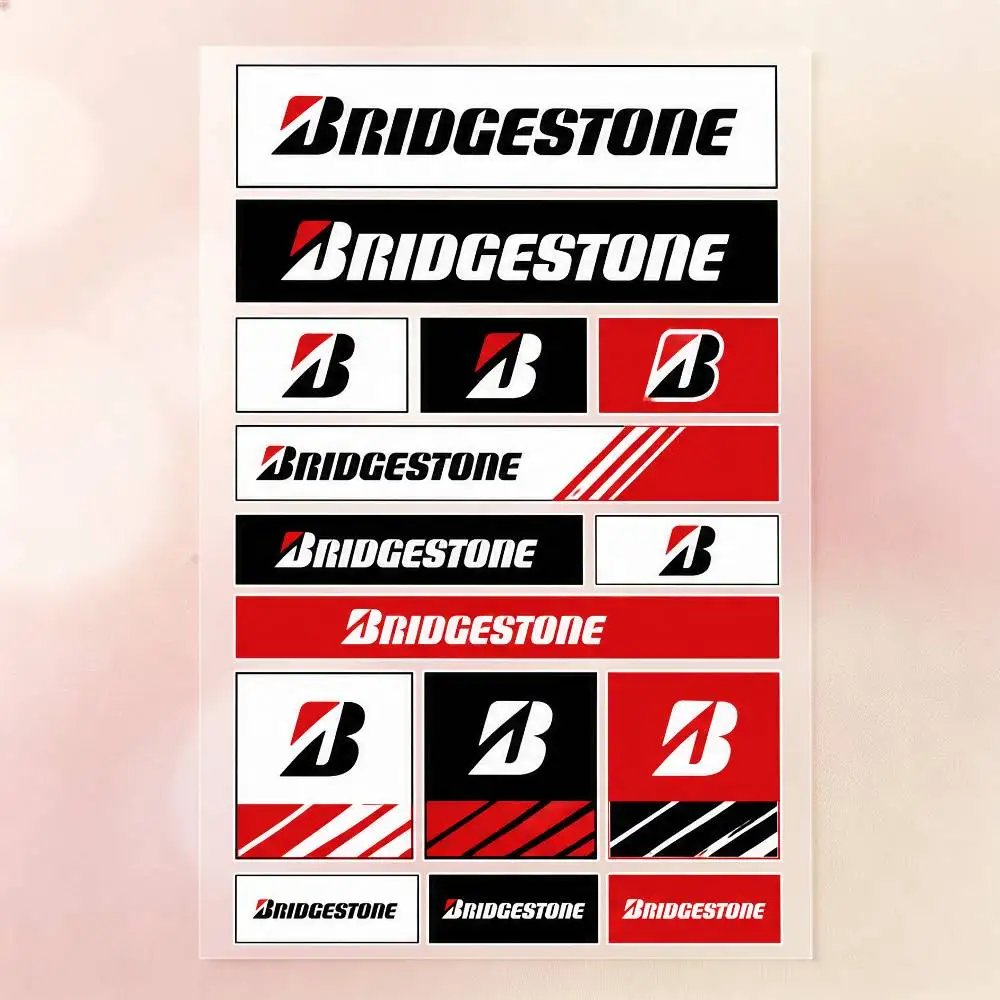 For Bridgestone Reflective Motorcycle Stickers Waterproof Vinyl Decals For Motorbike Helmet Fuel Tank Bike - view 4