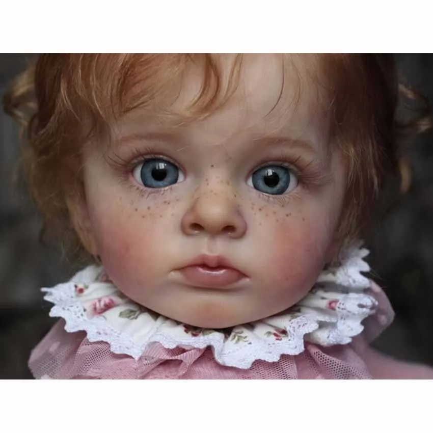 Reborn Doll 24 Inch High Quality Painted Handmade Toddler Girl Tutti Freckled Skin Very Detailed 3D Skin Reborn Baby Dolls