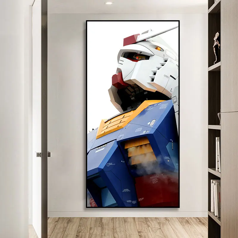 

Mobile Suit Gundam Frameless Canvas Painting Peripheral Decoration Bedroom E-Sports Room Cartoon Cartoon Decoration Drawing