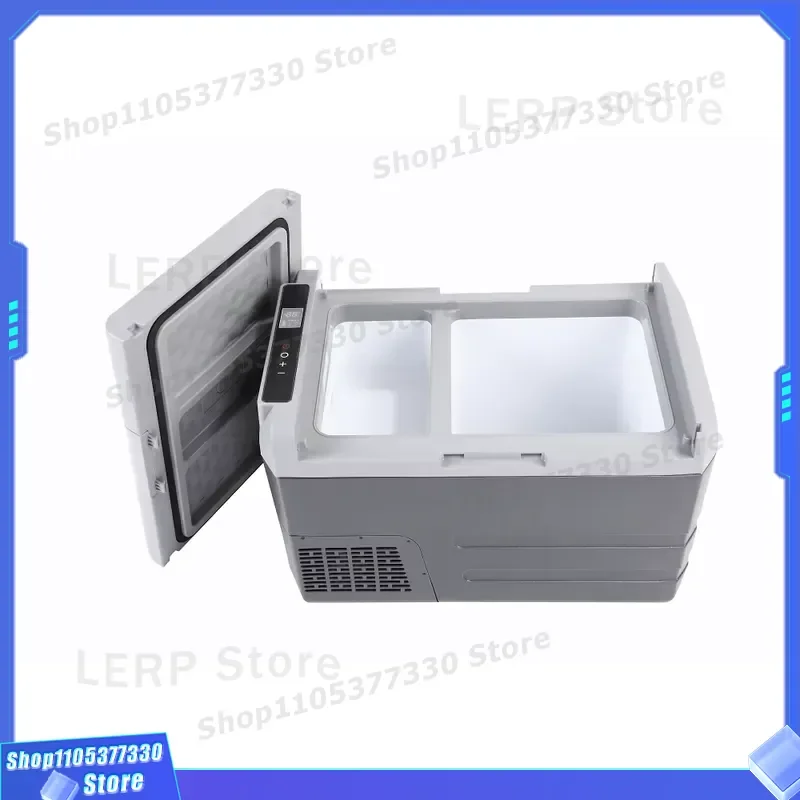 Kuqi 46L Portable Car Refrigerator 12V 24V Mini Fridge for Outdoor Camping Travel RV Trailer Truck Small Electric Cooler Box