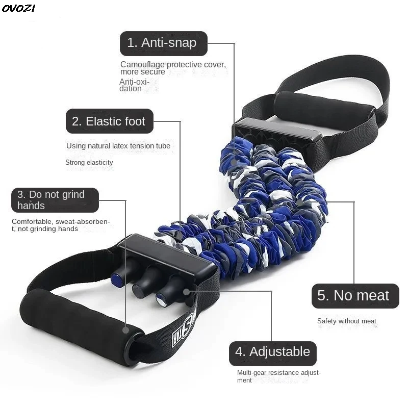 OVOZI Borst Expander Puller Verstelbare Borst Expander Puller Touw Borst Spier Arm Puller Training Aparatos Para Ejercicio Gym