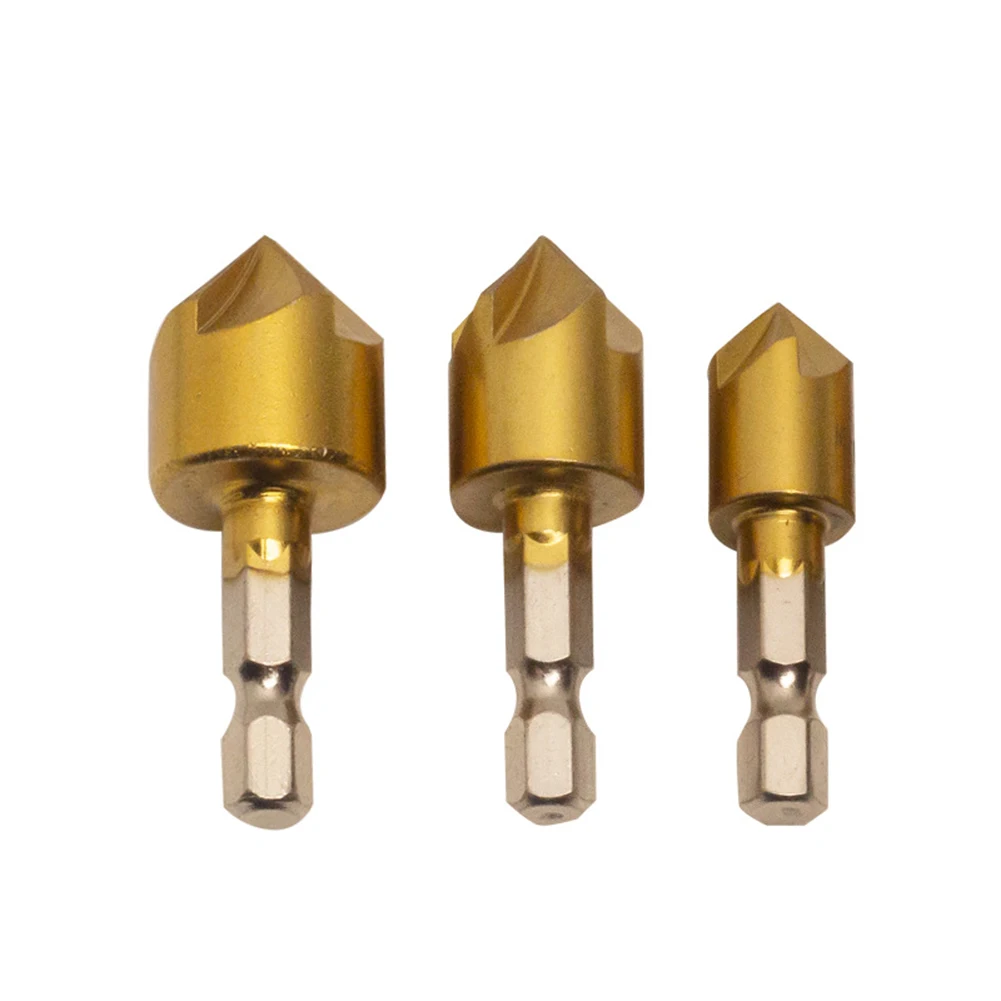 Hex Shank Drill 5 Flute Drill Bits DIY Projects Chip Removal Cleaner Holes Long-lasting Performance Multiple Materials