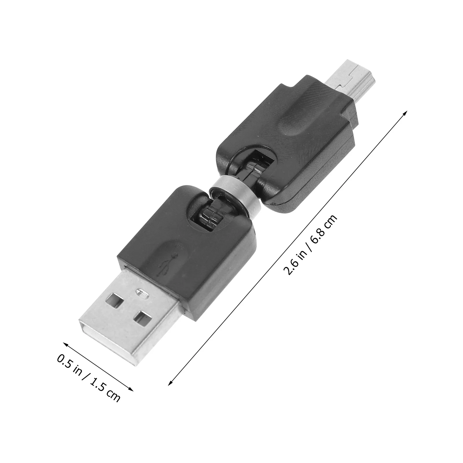 Usb To Mini Usb Adapter 5Pin Male To Female Converter 360° Rotating Extender For Power Bank Laptop Smartphone Tablet Phone