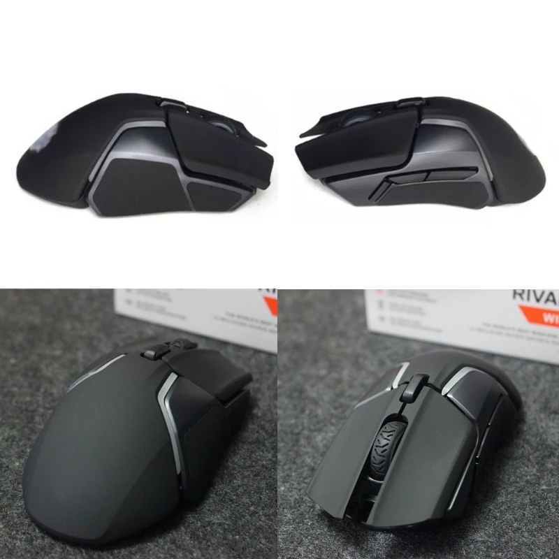 F3KE Stiker Samping Pita Pegangan Mouse Gaming untuk SteelSerie Rival 600 650 Anti Selip