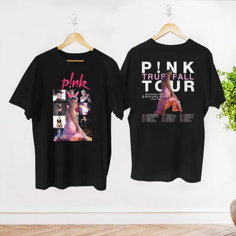 

P!nk на Тур рубашка, 2023 P!nk концерт Merch, Trustfall Альбом Футболка