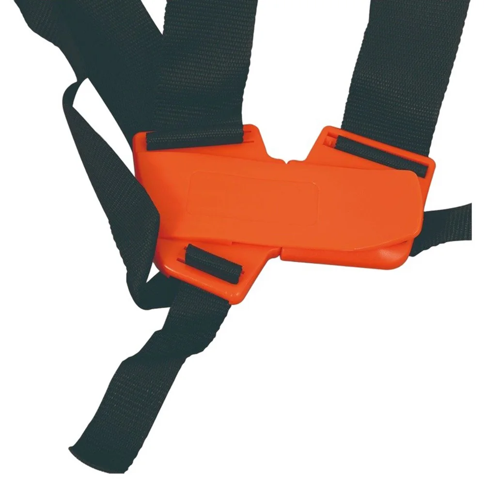 Adjustable Double Shoulder Strap For Brush Cutter Trimmer Harness Belt With Hip Plate Comfortable Nylon Gear Orange