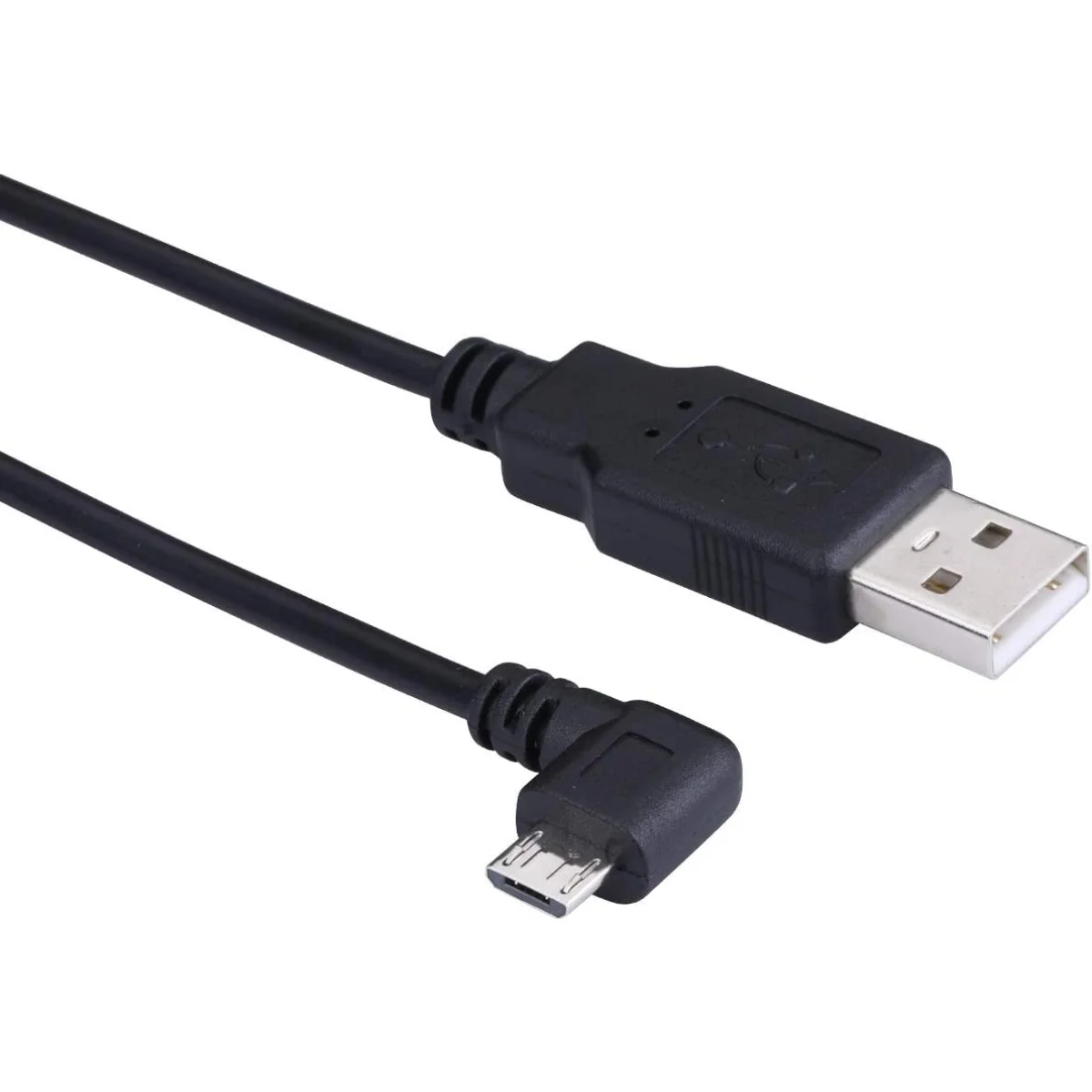 Nku USB 2.0 A To Micro-USB Cable 90 Degree Right Angle Charge Cord for Car Dash Cam GPS Navigation DVR Camera Camcorder