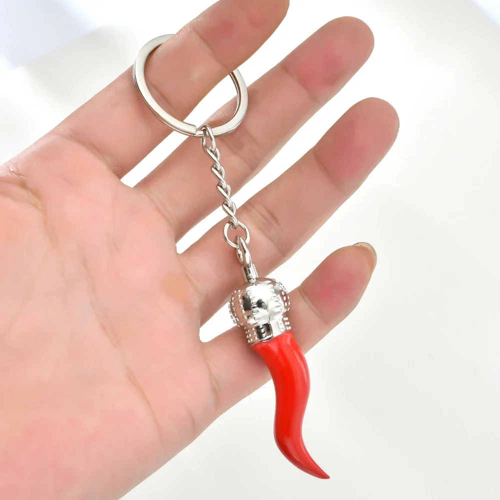 3D red pepper keychain key ring hot pepper key chain key holder high quality portachiavi chaveiro llaveros bag charm