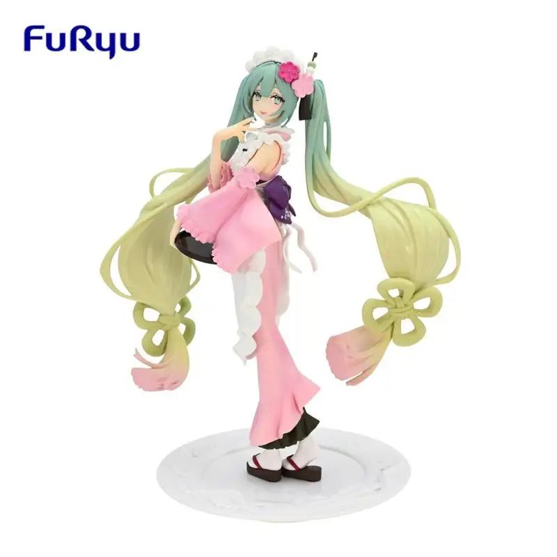 

Original FuRyu Infinite Charm Hatsune Miku Matcha Ice Cream Cherry Blossom Color PVC Anime Figure Action Figures Model Toy ﻿