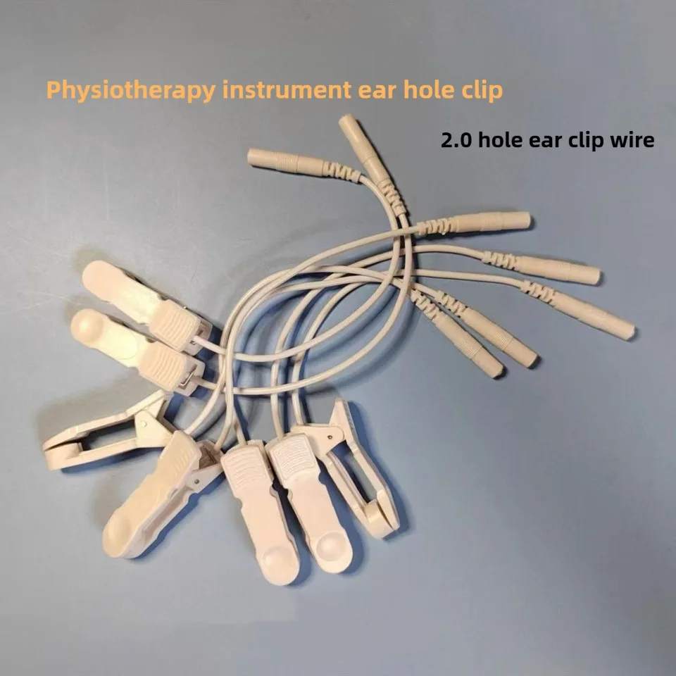 

5 пар = 10 шт., зажим для зверей и ушей, электродные провода, кабельный штифт 2,5 мм для электротерапевтического массажера, провод TENS со штифтом для расслабления