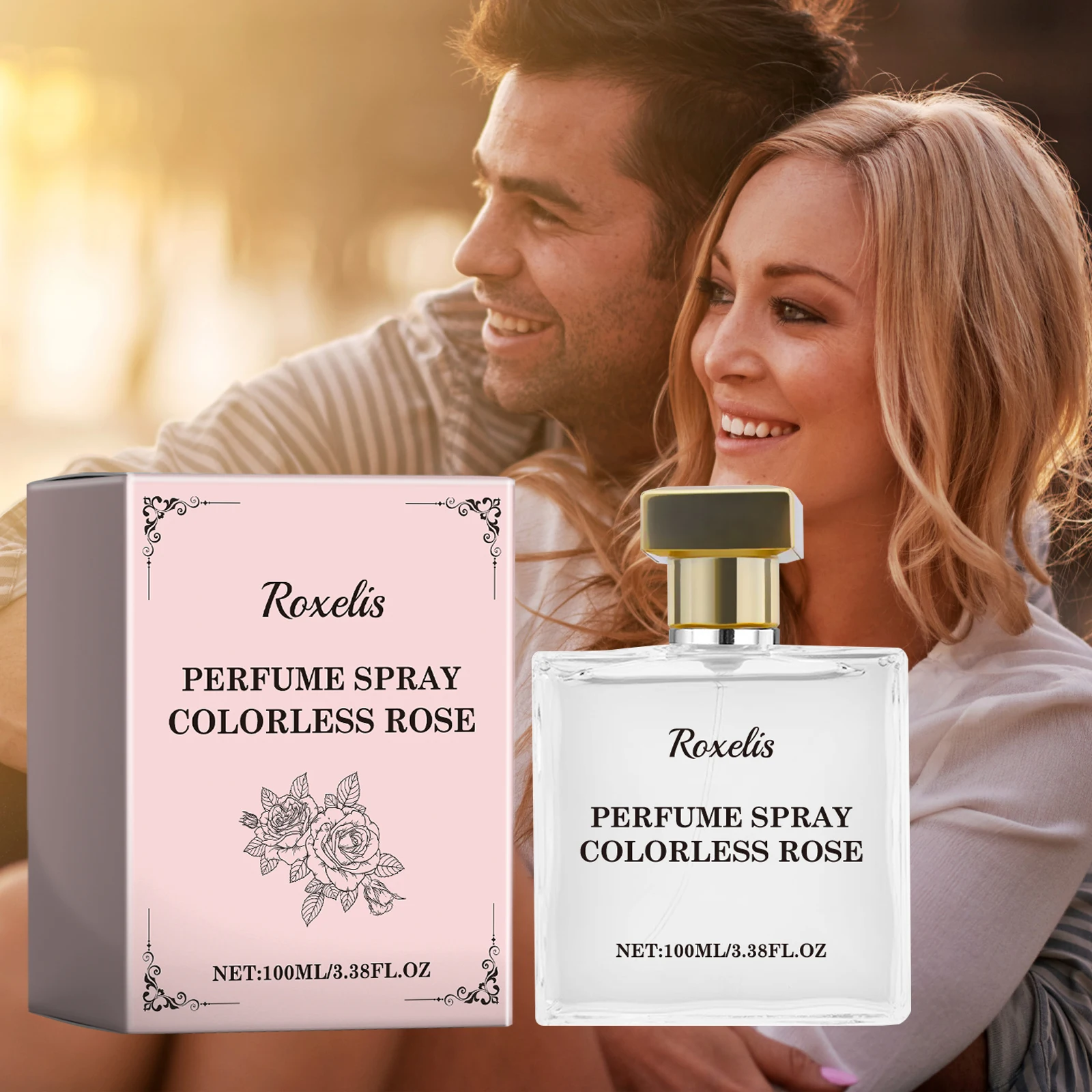 عطر ROXELIS الوردي عديم اللون - رائحة زهور أنيقة طازجة تدوم طويلاً |   عطر أو دي للسيدات، عطر ساحر