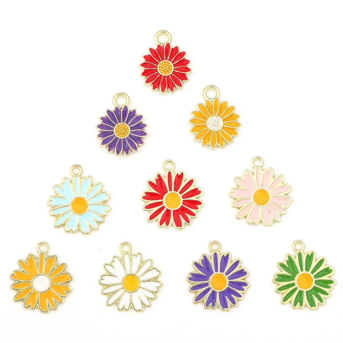 

5pcs/bag Charms Alloy beads Pendants Flower Pendant DIY Beads For Earrings DIY Bracelet Necklace Jewelry Making