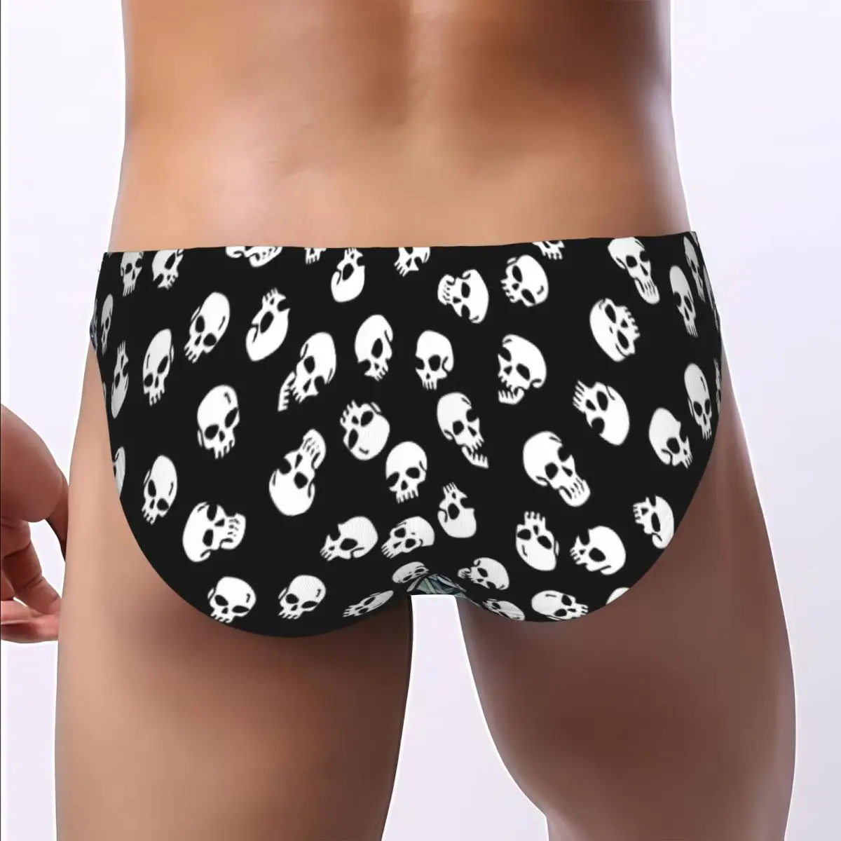 Men's Sexy Briefs Breathable Bikini Geometric Cool Halloween Skulls Men Underpants Low Cut Man Underwear Panties - view 3