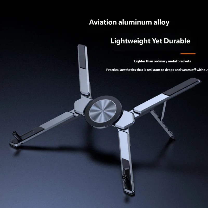 2026 Aluminum Alloy Magnetic Foldable Tripod Stand for Laptop/Camera, Phone Holder for iPhone Android Live Streaming Selfie Vlog