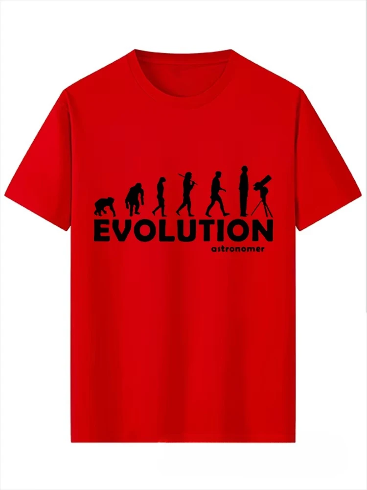 

Astronomy Astronomist Evolution Telescope Space Universe Summer Fashionable Casual Round-neck Mens T-shirt