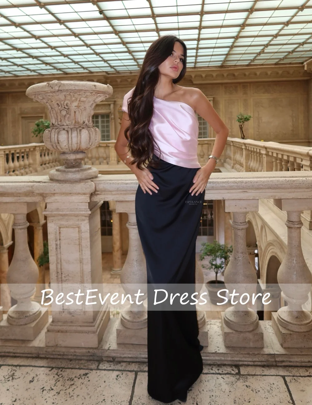 

Customized Sexy Simple Jersey Pleat Ruched Draped Column One-shoulder Long Dresses Evening Dresses Sizes High Quality