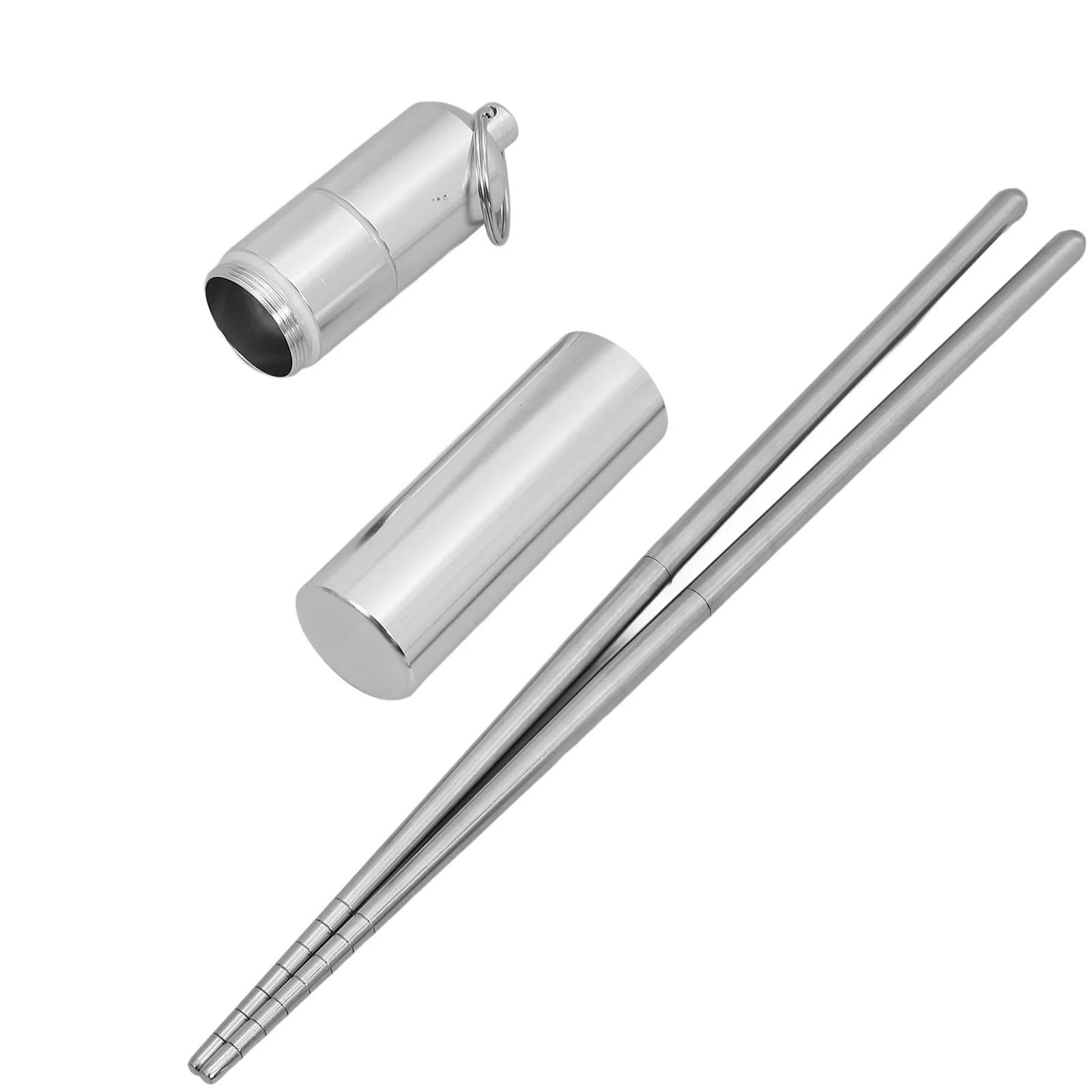 

Folding Chop Sticks Portable Stainless Chopsticks Storage Reusable Travel Utensils