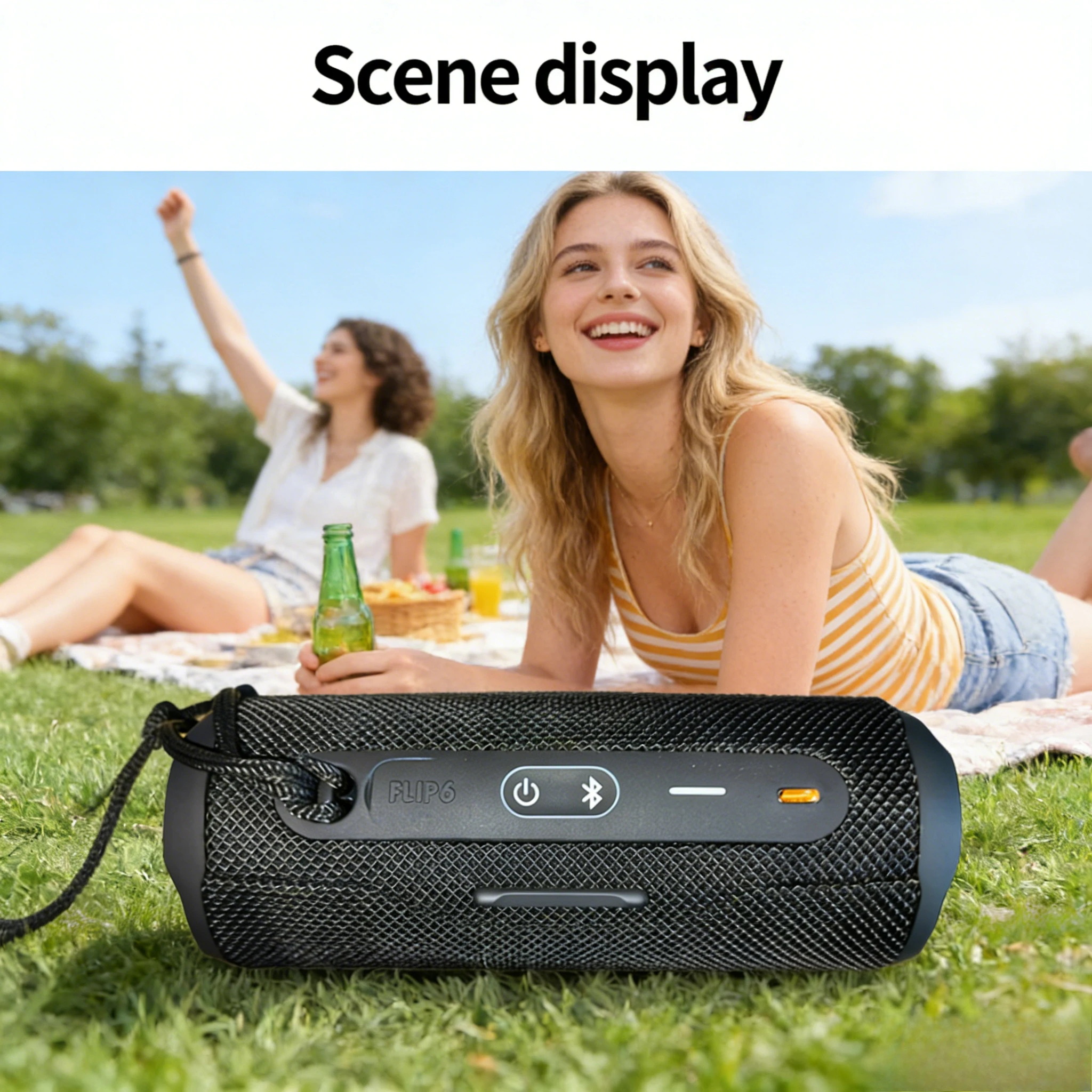 

Portable FLIP6 Bluetooth Speaker 30W Bass Waterproof IPX6 1500mAh 12H Playback TF Card Type C Charging Outdoor Wireless Speaker