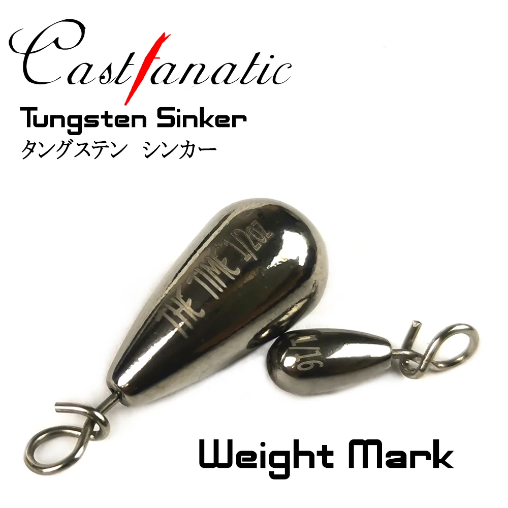 Castfanatic 1.8g-21g Tungsten Drop Shot Weights Sinkers Hook Connector Line Fishing Weight Sinker For Bass  Fishing Accessories