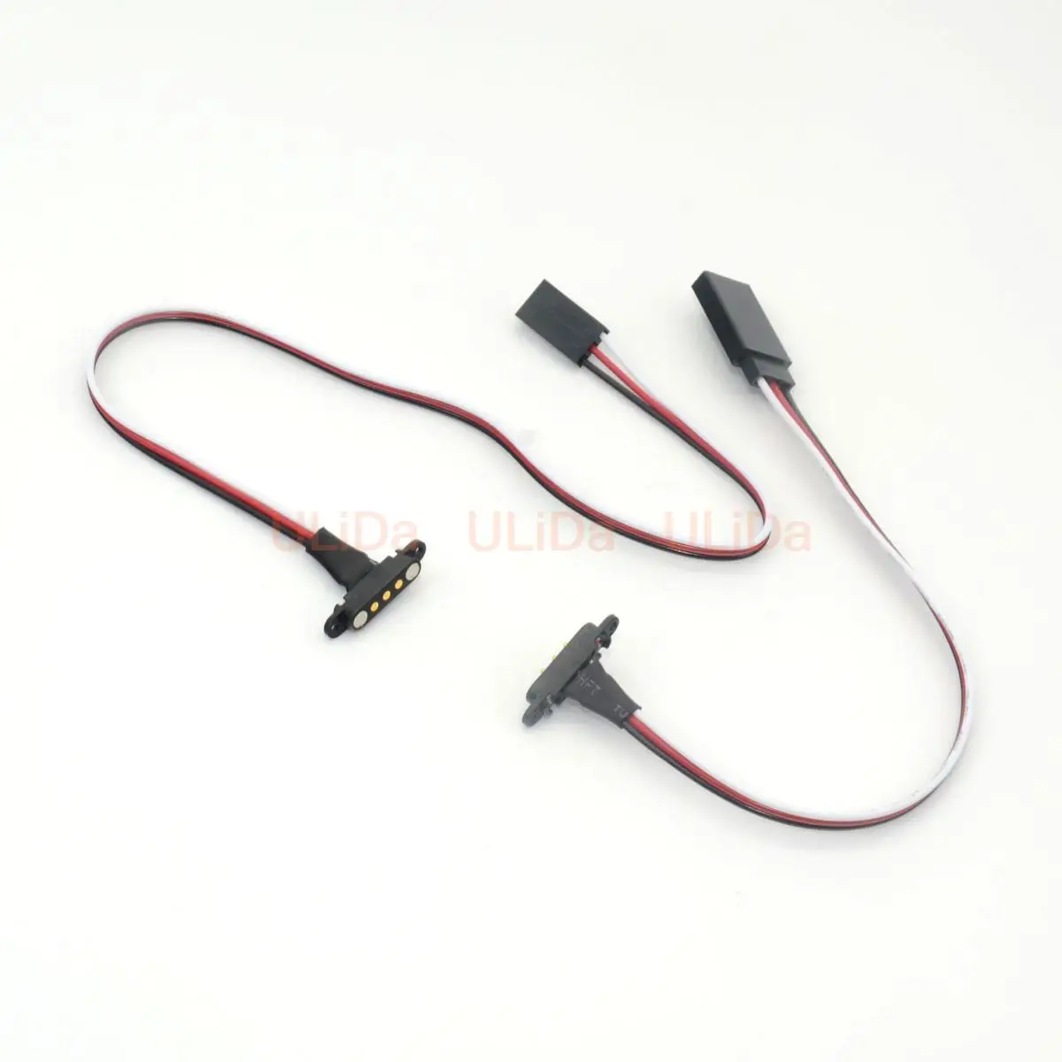 1pc Magnetische RC Verlängerung Kabel Schwarz Simulation Snap-on Kabel Einfach zu Installieren Kunststoff Auto Licht Verlängerung draht RC Boot FPV