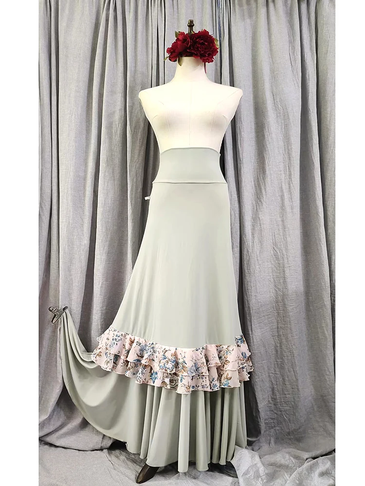 Spanish Flamenco Costume Performor Dress Women Girl Gyspy Ballroom  1estival Performance Dance Wear multiple colors