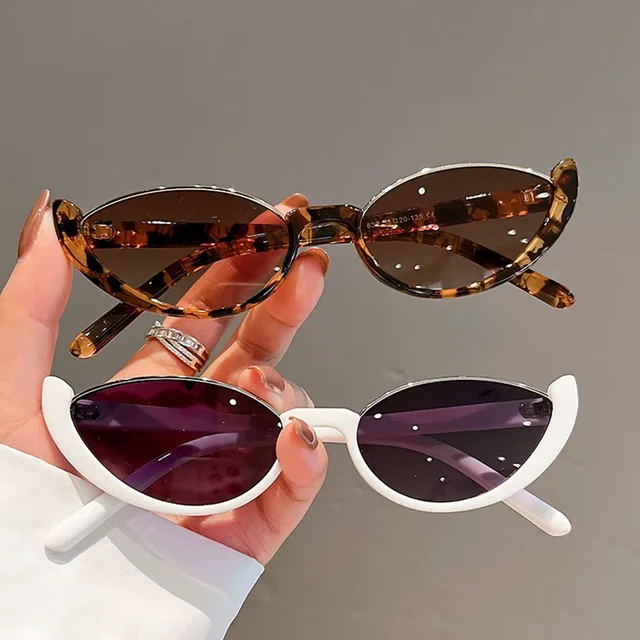 Vintage Small Cat Eye Sunglasses for Women Trendy Half-frame Sun Glasses Fashion Design Female Outdoor Shades Eyewear UV400 3 Women's Small Cat-Eye Polarized Sunglasses – Vintage Half-Frame UV400 Sun Glasses – view 3