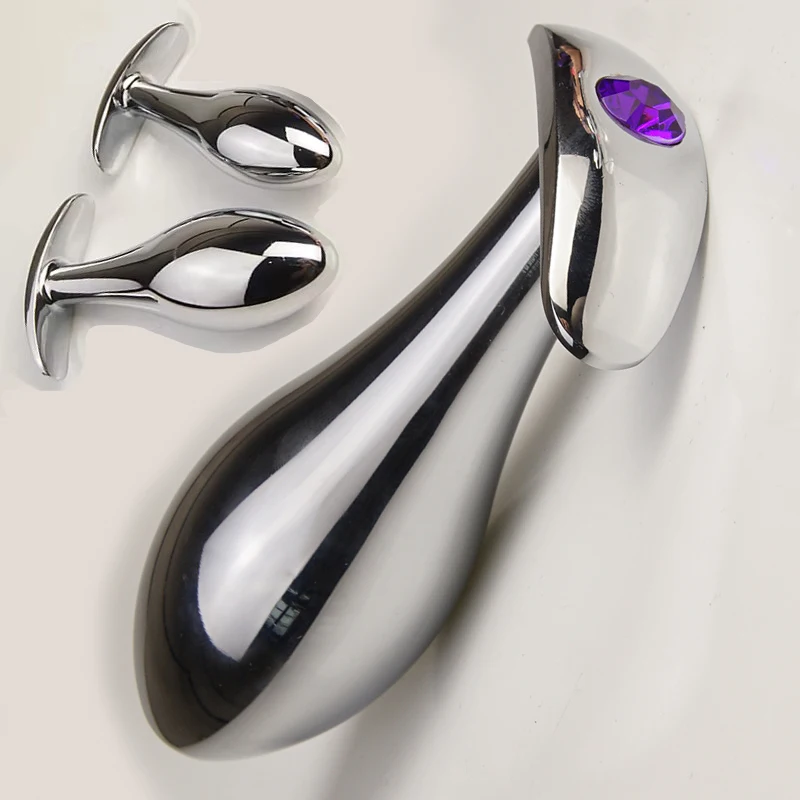 G-Punkt-Buttplug aus Metall mit Bohrer, Prostata-Massagegerät, Anus-Analsex-Spielzeug-Trainer, Analplug-Buttplug mit juwelenbesetzter Basis