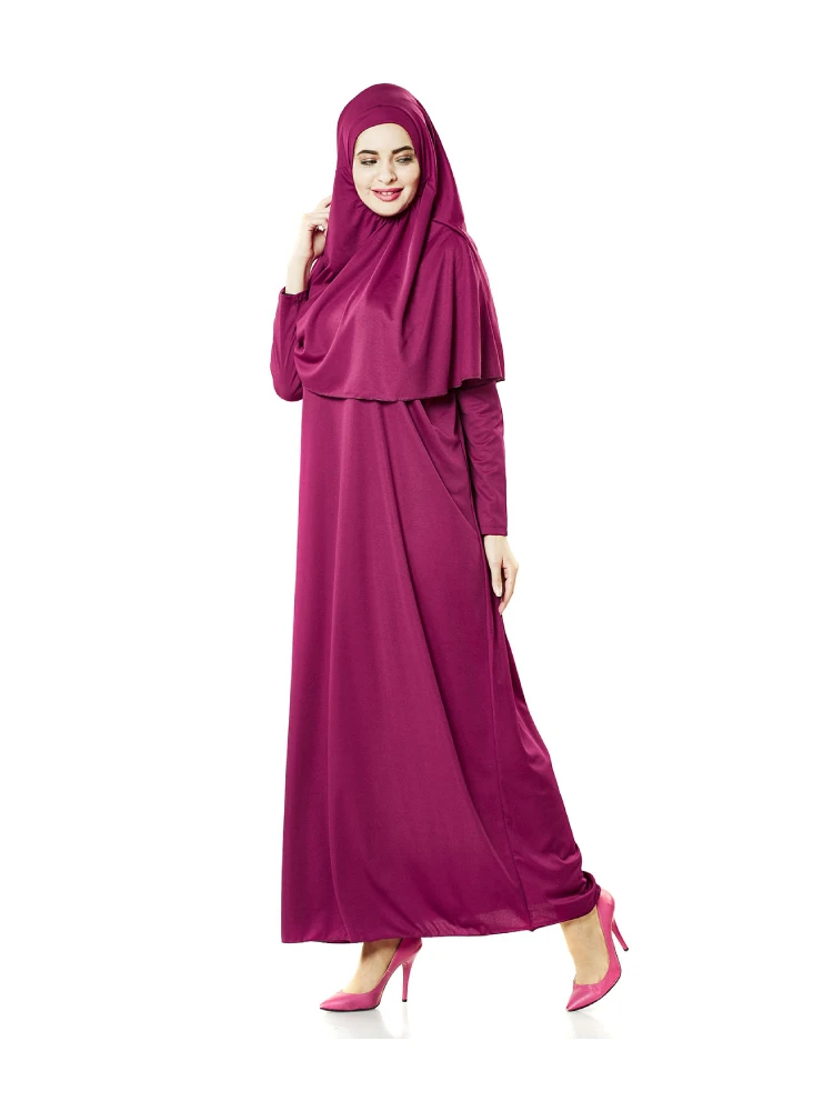 Muslim Women's Prayer Gown One-Piece Lycra Hijab Clothing Outfit Practical Easy Worn Light Bag Summer Winter