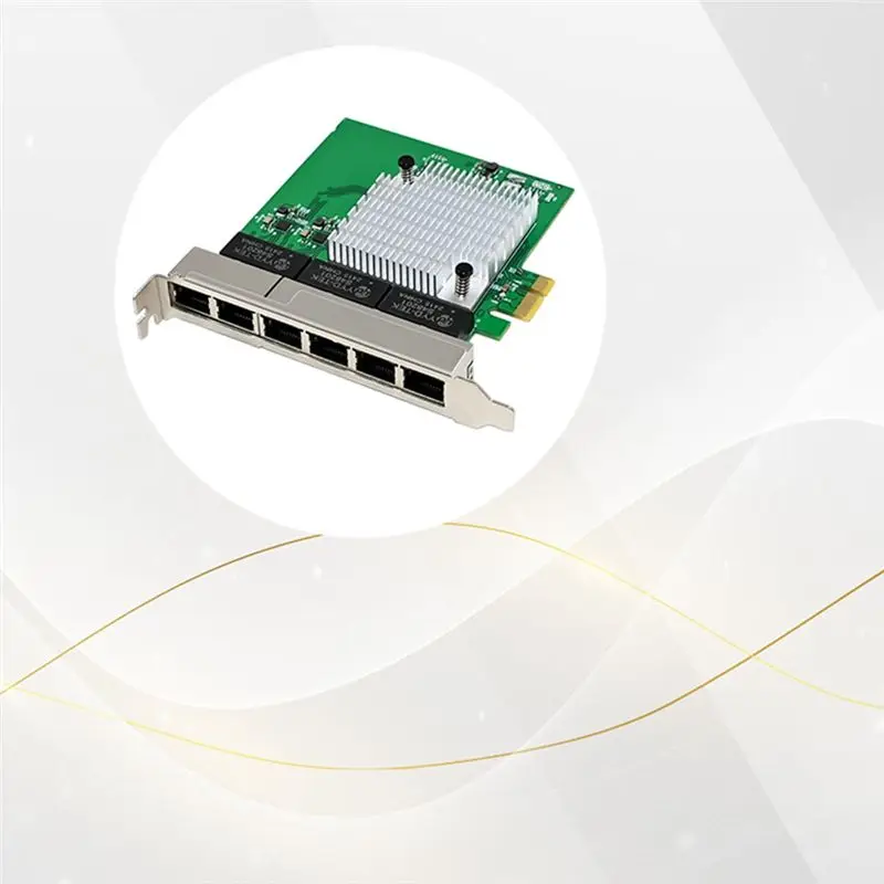 ABRI-Gigabit Ethernet Network Card LAN Card 6 Port Pcie X1 Network Adapter 1000Mbps High-Speed For Win7/8/10