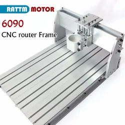 CNC Router Frame 6090 Linear Guideway Engraver Milling Machine DIY CNC with 80mm Spindle Motor Bracket RATTM MOTOR