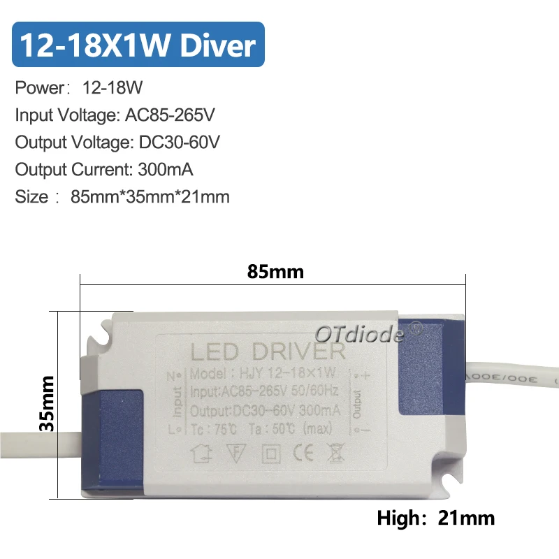 LED Driver 300mA 1-3w 4-7w 8-12w 12-18w 18-25w 25-36w LED Constant Current Power Supply Adapt AC85-265V Lighting Transformers