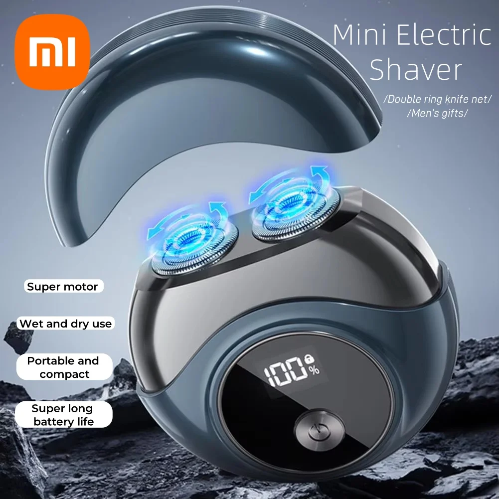 

Мини-электробритва Xiaomi, USB электрическая портативная зарядка, роторная бритва, мужской подарок, электробритва для влажной и сухой уборки, 8-часовой срок службы батареи