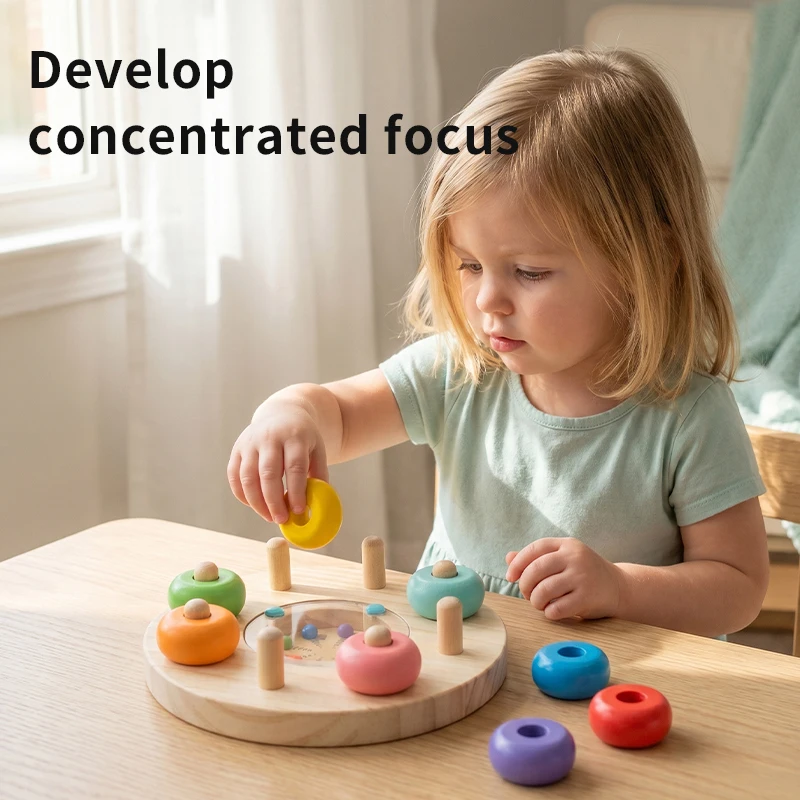 Montessori Early Education Toy for Kids Caterpillar Bead Stringing Color Sorting Boys And Girls Gift Educational Puzzle Game