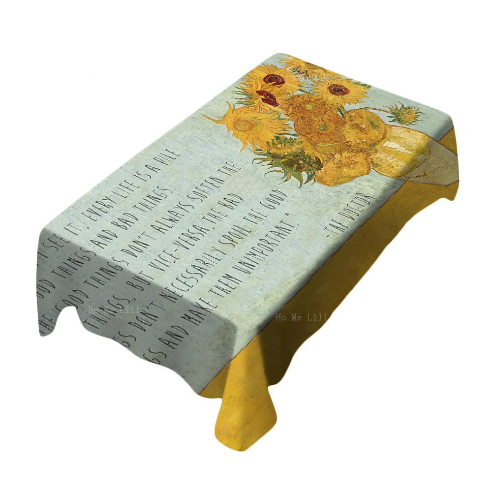 The Mysterious Doctor Quotes Sunflower Dr Who Abstract Starry Night Rectangular Tablecloth By Ho Me Lili Tabletop Decor