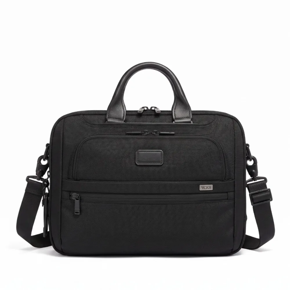 Luxury Men's Business Briefcase Ballistic Nylon Large Capacity 15