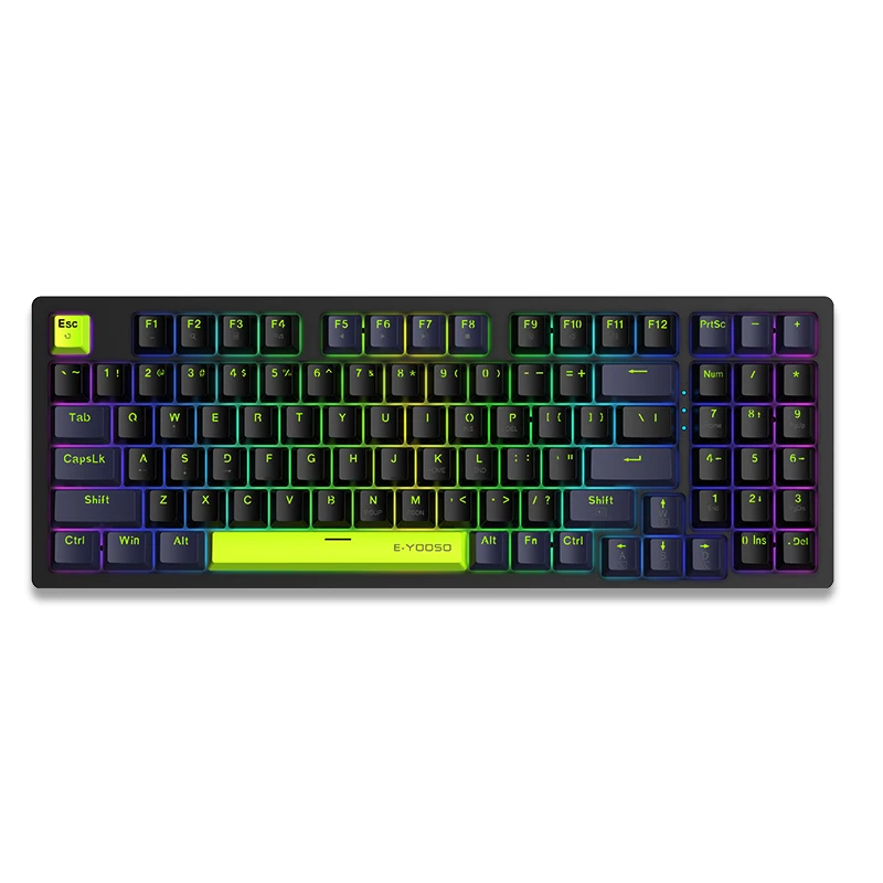 

60% Mechanical Keyboard Gaming USB Type-C Wired LED Backlit Axis 61 Keys Keyboard OUTEMU Red Switches Gamer Kits For PC Laptop