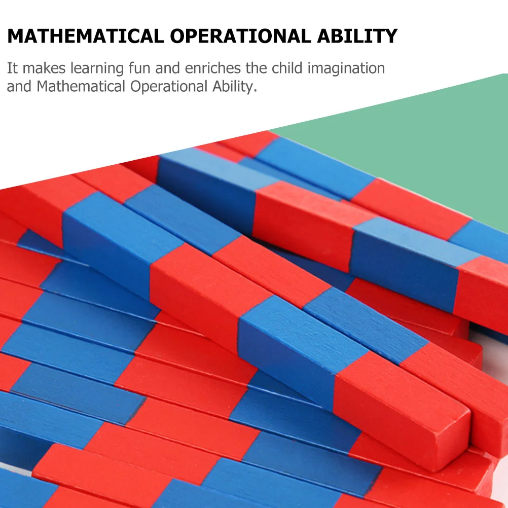 Kinder Zählstäbe Spielzeug für Kinder Rot und Blau Kinder Mathe Lehrmittel Addition Subtraktion Holz
