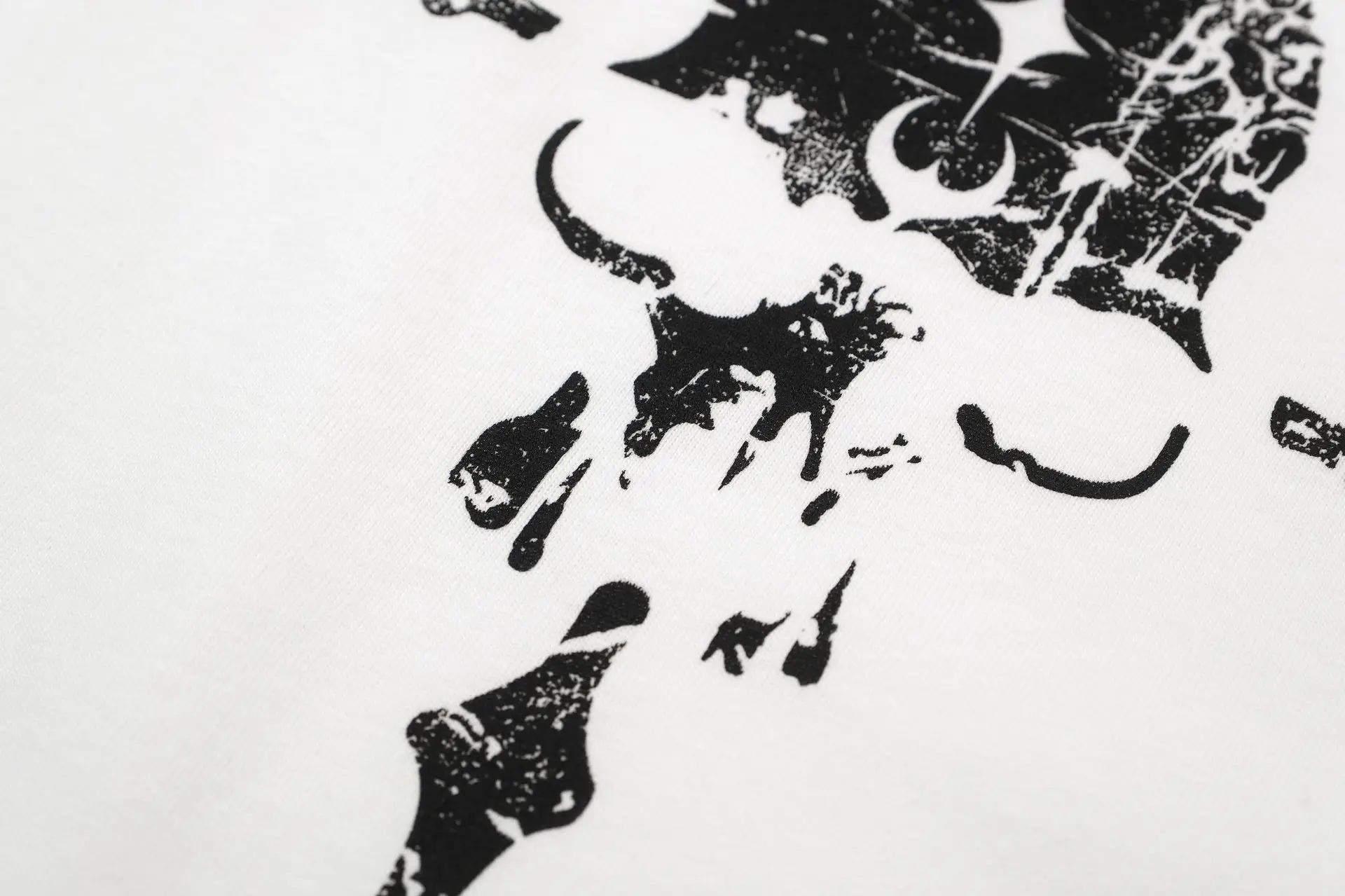 New Novelty 2024 Men THUG CLUB Skull Devil Monster T Shirts T-Shirt Hip Hop Skateboard Street Cotton T-Shirts Tee Top Kenye #u80