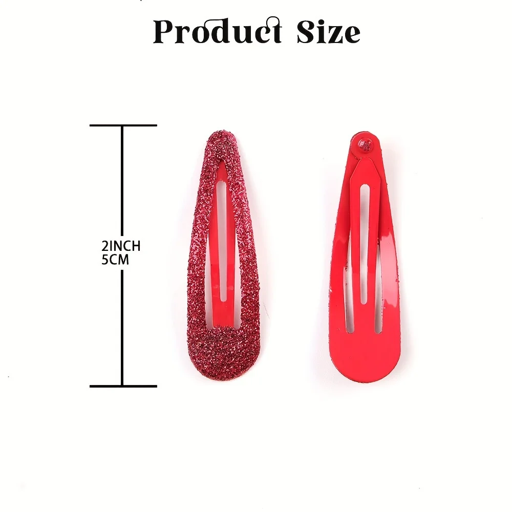Épingles à cheveux à paillettes colorées pour filles, pinces à frange goutte d\'eau, pinces à cheveux longues, accessoires de cosplay bricolage,