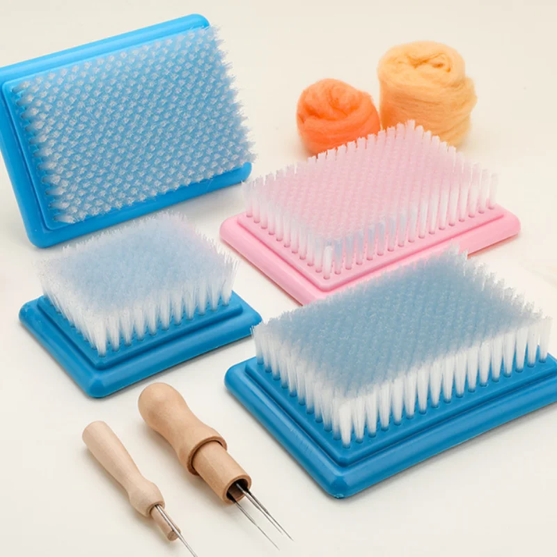 

1Pcs 2 Size Felting Needle Mat Wool Felt Background Brush Embroidery Sewing Crafts Felting Needle Felted Wool Rug Brush