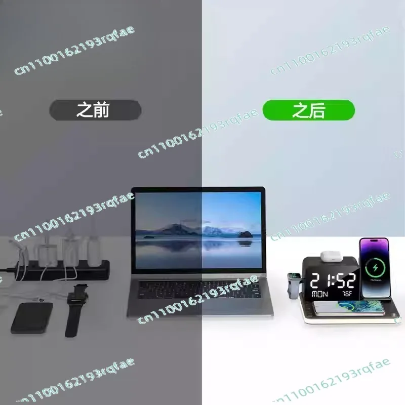 With Night 7 in 1 Dual Phone Wires Charging Station