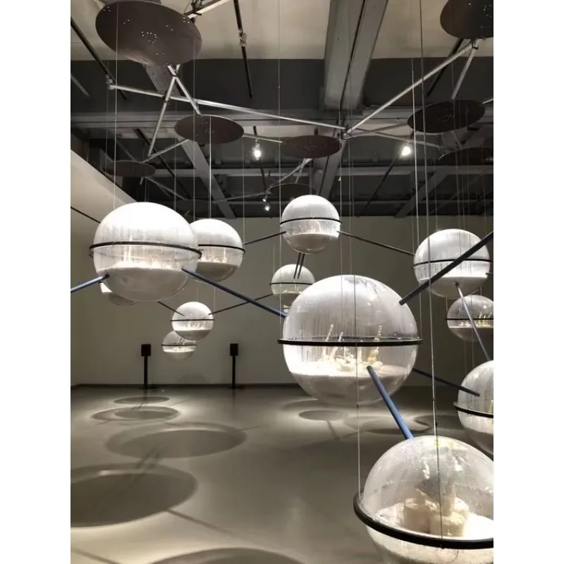 40/60/80cm Clear Plastic Christmas Ball Ornament Giant Hanging Display Model Shopping Mall Art Show Festival